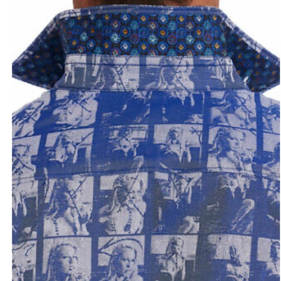 ROBERT GRAHAM
Men's Blue
The Audition Embroidered Film Stripe Sport Shirt large - Picture 3 of 11